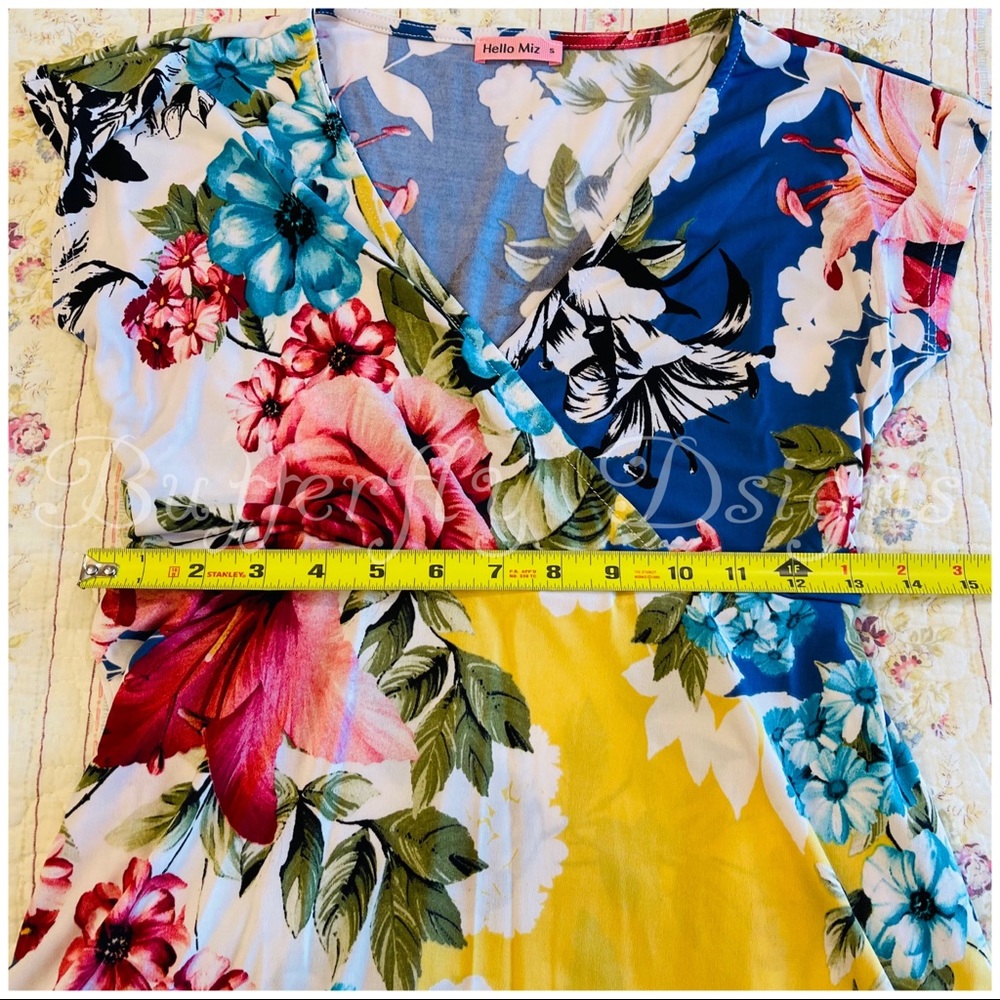 Floral Wrap Maternity Nursing Baby Shower Dress - Picture 8 of 13